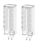 HASTHIP® 2PCS Wall Mount Clear Acrylic Sock & Underwear Drawer Organizer, Self-Adhesive Hanging Storage Box for Lingerie, Ties, Scarves, Clothes Space Saving Wardrobe Shelf, Transparent, Multipurpose