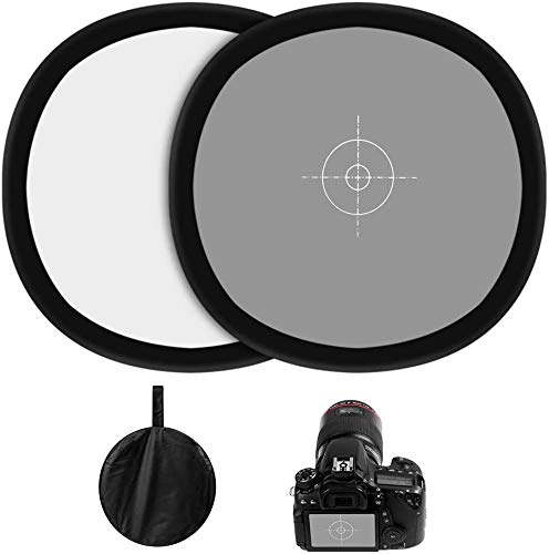 HASTHIP Gray White Balance Card for Photography with 30x30cm Double Sided 18% Grey Board | Portable Foldable Reference for Canon Nikon Sony