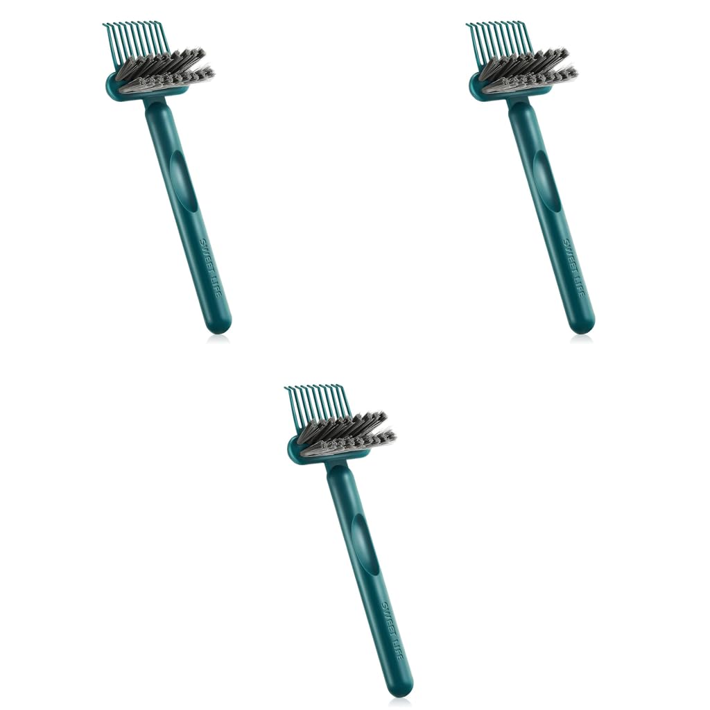 HASTHIP Hair Brush Cleaning Tool for Salon and Home Use with 10‑Teeth Rake | 3 PCS Plastic Set