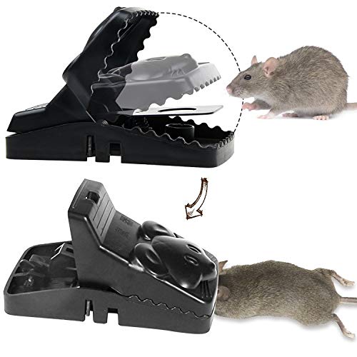HASTHIP Rat Traps for Indoor and Outdoor Rodent Control featuring Ultra Fast Trigger | 8Pcs Reusable ABS Set 17cm x 7.5cm