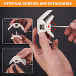 HASTHIP® 4Pcs Furniture Frame Joints, Removable Support Retainers, 90-Degree Nylon Furniture Connector Brackets, Quick-Release Brackets for Wooden Cabinet, Shelf, Box, Assembly Wooden Panels