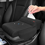 HASTHIP® Memory Foam Armrest for Car Center Console 3 in 1 Armrest Pad with Tissue Paper Box & Side Pocket Multifunctional Fashion PU Car Center Console Armrest Universal Car Armrest Cushion