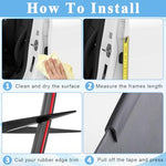 HASTHIP® 2X 16.4ft Rubber Edge Trim, Cuttable EPDM Protective Board Tape with Double-Sided Self-Adhesive, Fits 0.5-2mm Metal Panels, Smooth Finish for Car, Home, Office, DIY, Black Strip