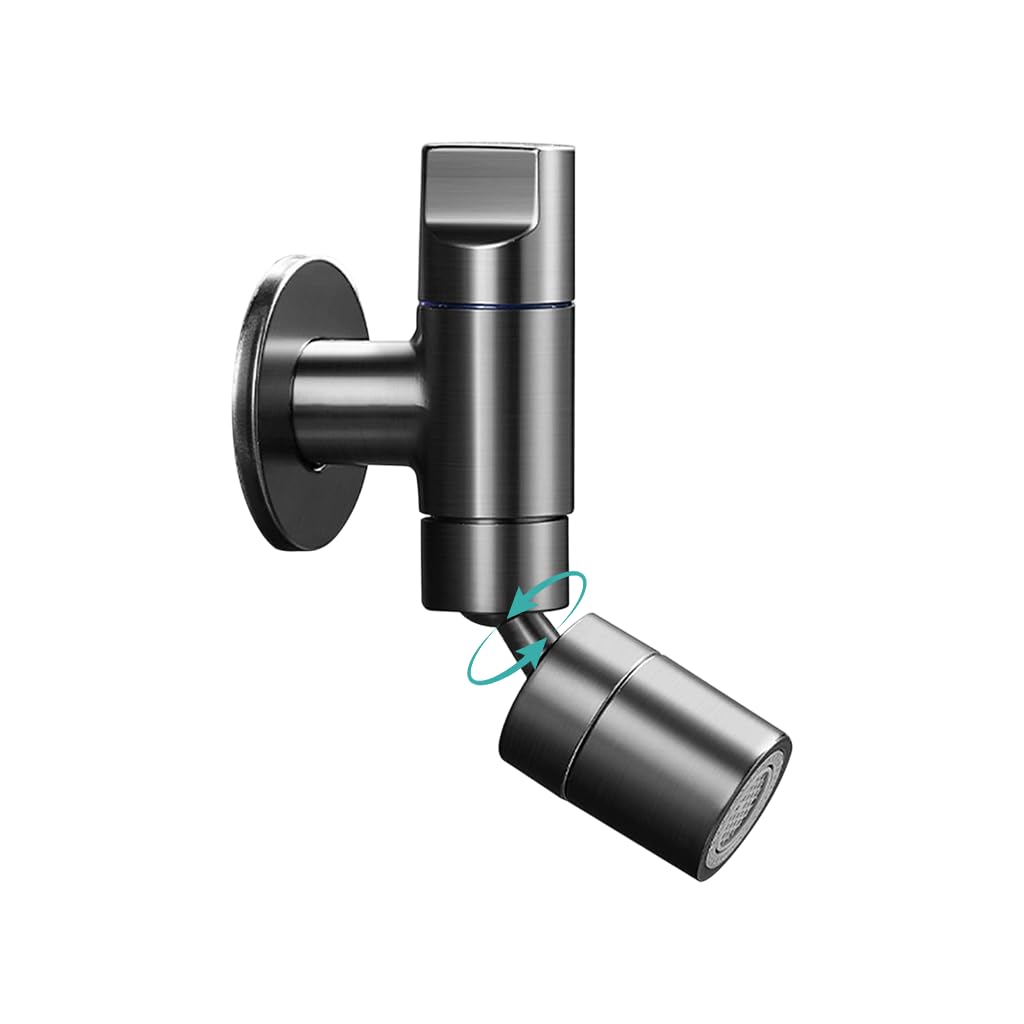 HASTHIP Laundry Faucet for Home with 360° Swivel Spout and Dual Spray Modes | Universal 1/2'' Wall Mount