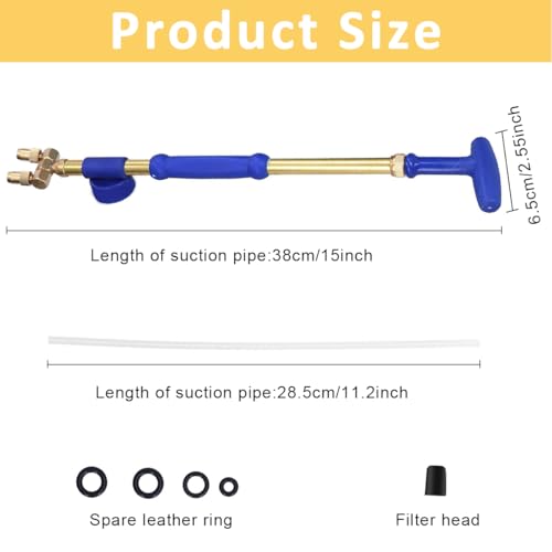 HASTHIP® Manual Garden Sprayer with 2 Adjustable Nozzles Portable Push Pull Pump for Gardening Greenhouse Planting Bush Flower Suit for Most Bottles Without Bottle 3 PCS