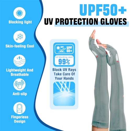 HASTHIP® Hand Gloves for Sun Protection Summer Breathable Arm Sleeves