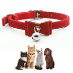 HASTHIP® Cat Collar, Adjustable Cat Belt, Strong Breakaway Buckle Cat Collar with Bell, Velvet Neck