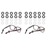HASTHIP® 10 Pairs Glasses Ear Grip Silicone Eyeglasses Temple Tip Sleeve Retainer Holder Comfort Anti-Slip Retainers for Spectacle Sunglasses Reading Eyewear Black Clear 2 PCS