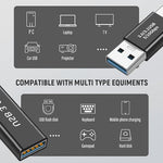 HASTHIP® USB 3.0 Adapter Kit (3-Pack),5Gbps Data Transfer,Type A Male to Female,Female to Male USB Coupler Converter Compatible with MacBook iPad Laptop Hubs Game