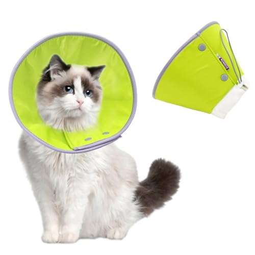 HASTHIP® Cat Cone Collar Adjustable Drawstring Collar Polyester Cat Cones