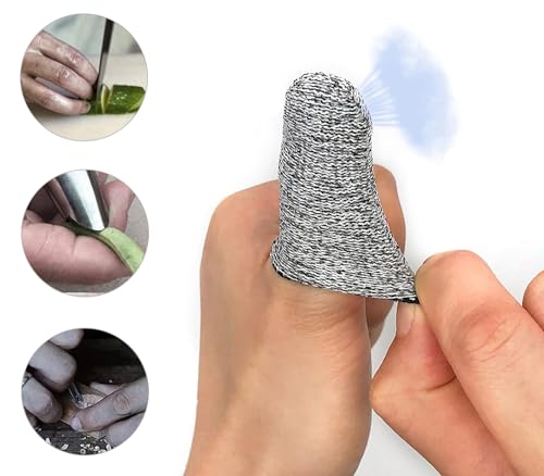HASTHIP® 10pcs Gardening Finger Cots Cut Resistant Finger Protector Sleeves, Finger Covers Finger Protector Safe Finger Guards Finger Clots for Kitchen, Pruning, Planting