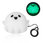 HASTHIP Case for AirPods 4, Glow-in-the-Dark Ghost Silicone Cover with Clip