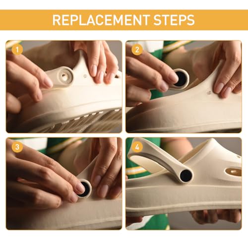 HASTHIP® 100Pcs Replacement Rivets for Crocs Shoes Strap Repair for Crocs Rivet Replacements Shoe Backstrap Repair Fastener Button Crocs Shoes Repair Fastener Buttons