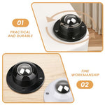 HASTHIP® 12pcs Self Adhesive 360° Swivel Caster Wheels, Combo Set for Furniture, Appliances, DIY, Moving Tables, Planners, Craft Projects, Heavy Duty 400Kg Capacity, Black