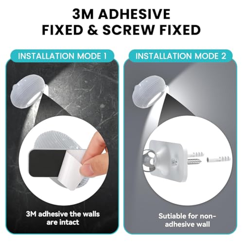 HASTHIP® 2Pcs Rechargeable LED Night Light, USB Magnetic Wall Lamp, 3 Color Dimmable Eye-Caring Bedside Lamp, Touch Control, Portable Reading Light for Kids Bedroom Nursery Wardrobe