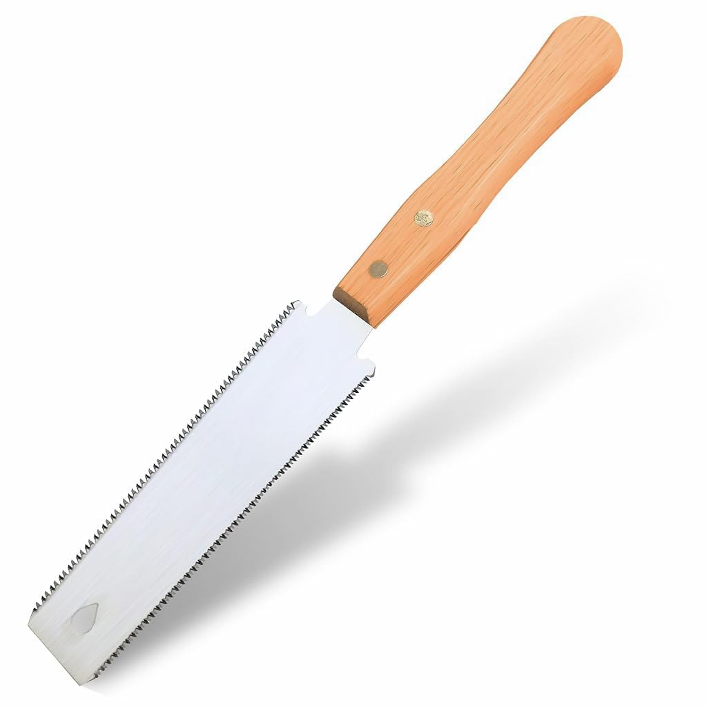 HASTHIP Hand Saw for Woodworking and Gardening with 30cm Dual Side Blade | Smooth Wooden Handle