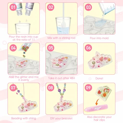 HASTHIP® Resin Art DIY Jewelry Making Kit