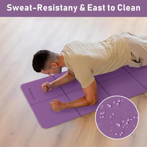HASTHIP® Portable Yoga Mat for Men Women Kids with Carry Bag, 5mm Thicken Anti Slip Foldable Exercise Mat for Home Workout, Fitness Pilates and Meditation