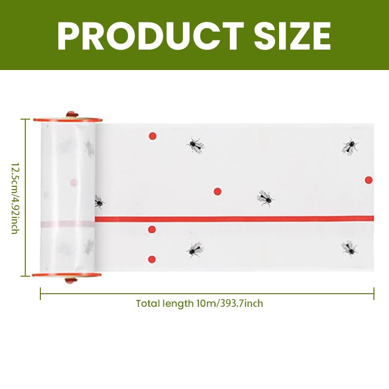 HASTHIP Sticky Trap Roll for Indoor and Outdoor Insect Control with Extra Sticky 10m Roll | Safe Non Toxic Fly Catcher for Garden and Home