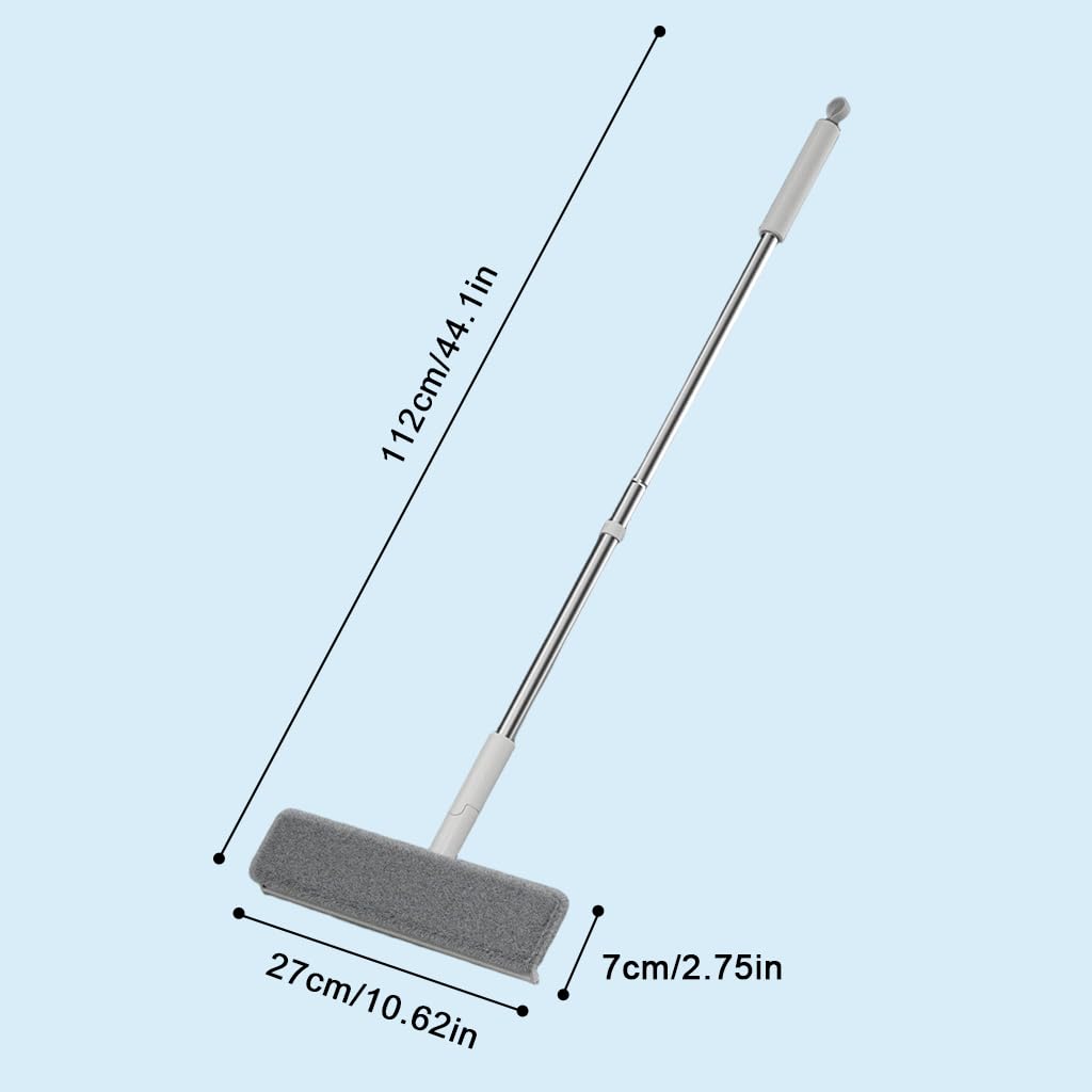 HASTHIP Window Cleaner Wiper for Home and Car with 43 in Long Handle | 2 in 1 Microfiber Mop and Water Squeegee