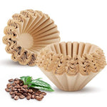 HASTHIP® 100 Count Basket Coffee Filters,Natural Unbleached Disposable Coffee Filter Paper for Drip and Pour Over Maker,Basket Shape Fits 8-12 Cup Brewers