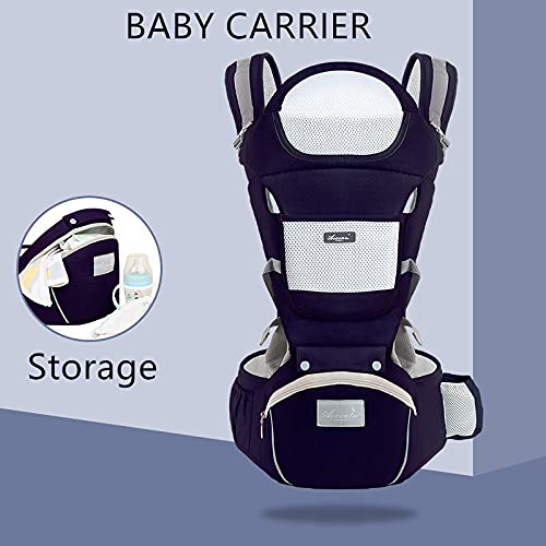 HASTHIP® 6-in-1 Baby Carrier with Lumbar Support 360 All-Position Baby Wrap Carrier Front and Back