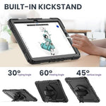 HASTHIP® ZORBES Samsung Tab A9 Plus 11 Inch Case 2023, Silicone Protective Tablet Cover with 360° Rotating Hand Grip, Kickstand, Stylus Holder & Detachable Shoulder Strap