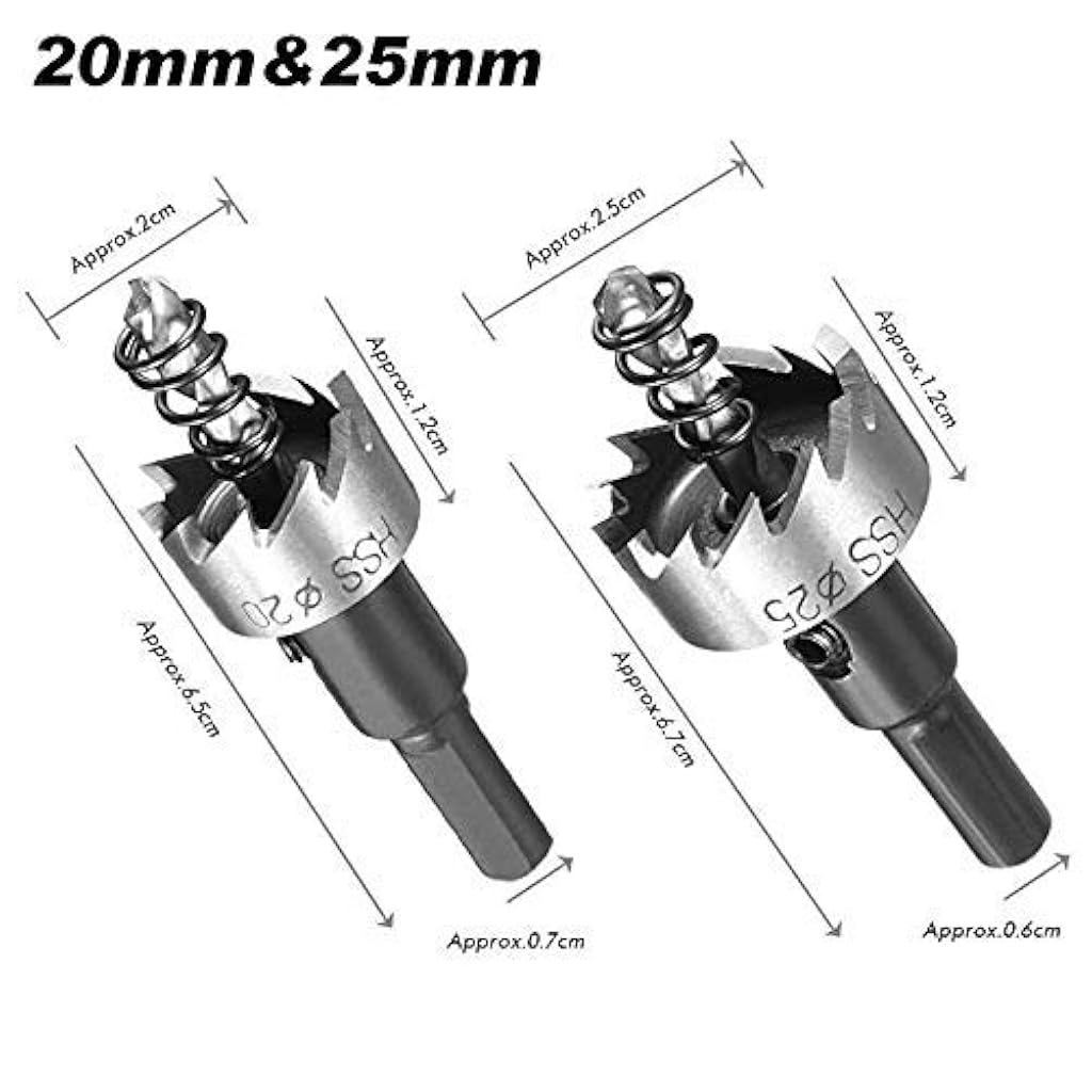 5Pcs Professional 16-30Mm Hss Drill Bits Set Hole Saws Drill Bit Stainless High Speed Steel Metal Alloy, Hex
