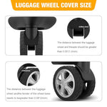 HASTHIP® 8Pcs Luggage Wheel Silicone Protector Cover - Silicone Suitcase Wheel Protector Covers, Silent Shock-Proof Carry on Luggage Wheels Cover for Wheel-on Luggage (Black)