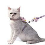 HASTHIP® Cat Harness with Leash, Outdoor Cat Leash with Harness with Quick Release Buckle Adjustable for Small Medium Cats, Lightweight Soft Walking Travel Petsafe Harness(Size: S)