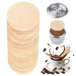 HASTHIP® 400 Count Unbleached 51mm Espresso Coffee Filter Paper, Round Disposable Replacement Filters for Portafilter, Moka Pot & Drip Coffee Maker, White, Fits Espresso Machines & Pour Over Brewers