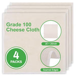 HASTHIP® Muslin Cloth for Kitchen 4Pcs 20x20 Inche Cheese Cloth
