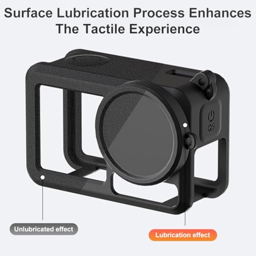 HASTHIP® Silicone Protective Case Lens Caps for DJI Action 5Pro Camera Case Scratch Proof and Skin Friendly Designs Soft Housing, Silicone Skin Cover for Action 5Pro with Lannyard & Lobster String