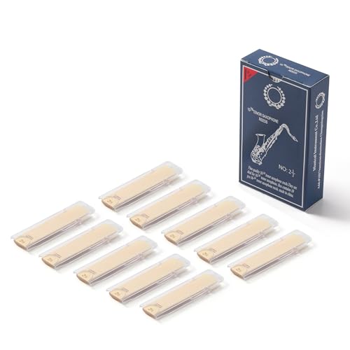 HASTHIP® 10 Pack Saxophone Reeds 2.5 Strength for Beginner and Player