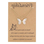 HASTHIP® Collar de Mariposa para Mujeres y Niñas,Collares BFF de Aleación,Colgante Amistad y Amor Estilo Moderno Elegante Regalo Cumpleaños para Amigas Hermanas Novias (Dorado