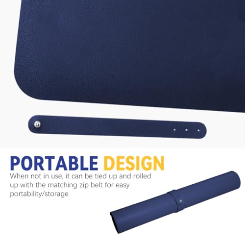 HASTHIP® Desk mat Desk Top Mouse Mat 100x50cm,Extra Large PU Leather Gaming Mouse Pad,Waterproof Non-Slip Double-Sided Protector for Keyboard Laptop Office & Home Writing Surface Easy to