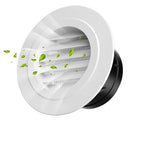 HASTHIP Circle Cowl Air Vent Grille Cover for Bathroom and Home featuring 100mm Built-in Fly Screen | White Taupe ABS