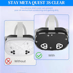 HASTHIP® Skin Cover for Meta Quest 3S VR Headset Anti-Scratch Silicone Cover Anti-Slip Honeycomb Pattern Design Snug Fit Protective VR Headset Accessories, Only Cover