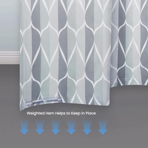HASTHIP® Minimalist Grey Waterproof Shower Curtain for Bathroom, 71"x71", Durable Fabric with Weighted Hem, Includes Hooks, Mould Proof, Quick-Drying, Stylish Modern Bathtub/Shower Stall Curtain