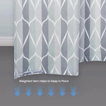 HASTHIP® Minimalist Grey Waterproof Shower Curtain for Bathroom, 71"x71", Durable Fabric with Weighted Hem, Includes Hooks, Mould Proof, Quick-Drying, Stylish Modern Bathtub/Shower Stall Curtain