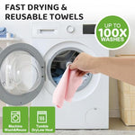 HASTHIP® 50 Pack Microfiber Cleaning Cloth Pre-Cut Tear Away Roll Wipes Dusting Highly Absorbent Reusable Multipurpose 25x25cm 3 PCS