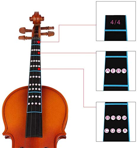 Imported 1 Violin Fiddle Fingerboard Intonation Chart Stickers Fingering Labe.