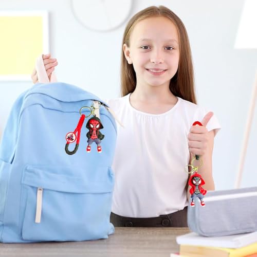 HASTHIP® 2Pcs Keychains for Girls Boys,Cute Pendant Accessories,Cute Kawaii Key Ring Purse Backpack Key Chain Accessories Wristlet chain Car Charms (Red&Black)