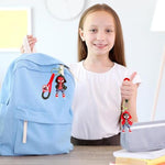 HASTHIP® 2Pcs Keychains for Girls Boys,Cute Pendant Accessories,Cute Kawaii Key Ring Purse Backpack Key Chain Accessories Wristlet chain Car Charms (Red&Black)