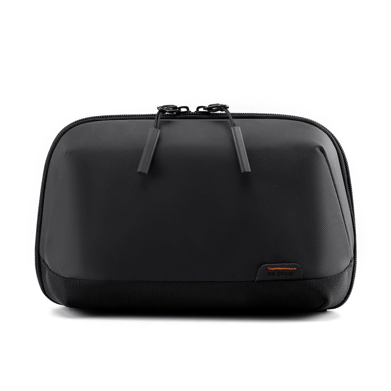 HASTHIP® Bolsa Organizadora Electrónica de Viaje, Estuche Impermeable 180° Abierto con Cremallera YYK, Funda Compacta para Cables, Discos Duros, Cargadores y Accesorios Electrónicos