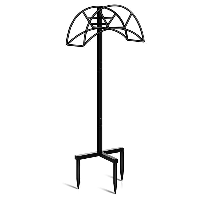HASTHIP Garden Hose Holder for Outdoor Use with 150ft Capacity featuring Arched Stand | Metal Freestanding Rack for Lawn and Yard