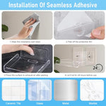 HASTHIP® 2pcs Acrylic Small Wall Mount Floating Shelf Camera Shelf Baby Monitor Holder Wall Mount Storage Shelf in Bathroom Bedroom Kitchen, Clear Mini Shelf Flexible Use for