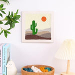 HASTHIP® Kit de manualidades con tufting 20 x 20 cm, bonito kit agujas punzonado con cactus