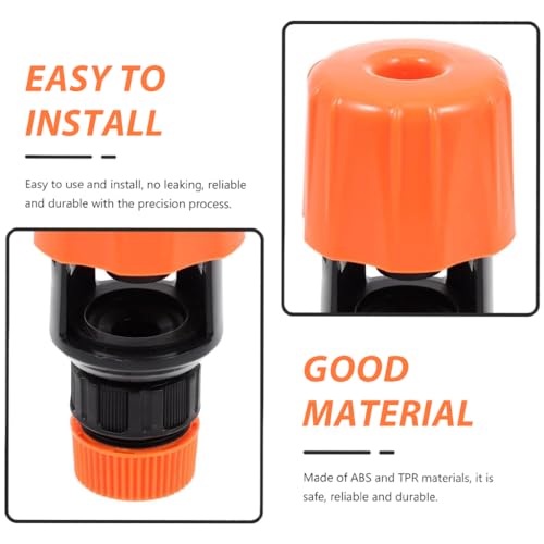 HASTHIP® 1/2" Durable ABS Hose Pipe Connector Leak-Proof Universal Faucet Adapter Quick Release Gardening Hose Adapter for Outdoor Cleaning