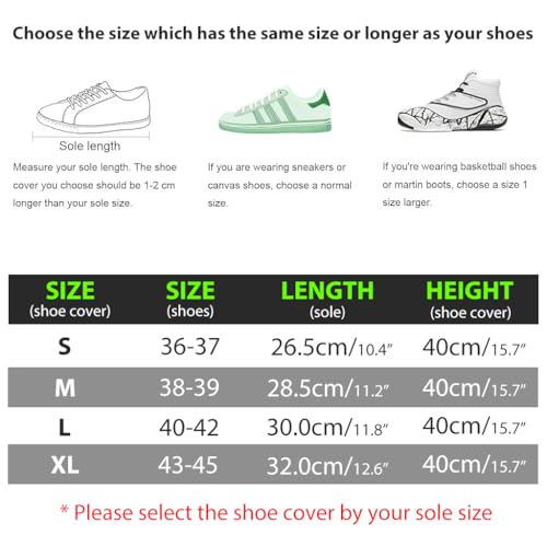 HASTHIP® Rain Shoes Cover, Waterproof Shoe Covers for Men Women, Reusable PVC Shoe Cover for Rainy Season, Non-Slip TPE Sole Rain Boots with Elastic Design Outdoor Footwear Protector for Monsoon, L